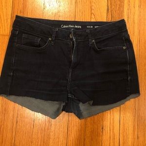stretchy calvin klein jean shorts